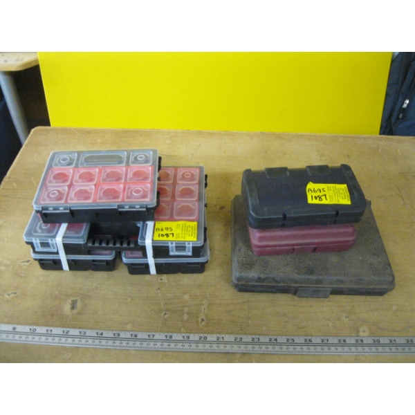 PLASTIC STORAGE CONTAINERS, BIT SETS, ETC.