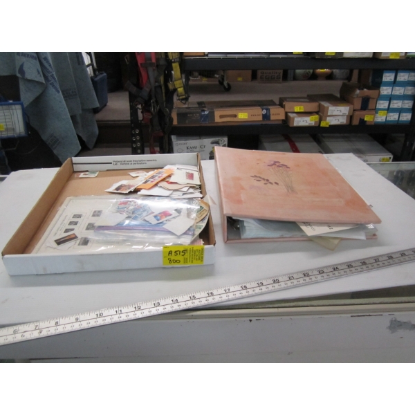 BINDER OF STAMPS IN BOX