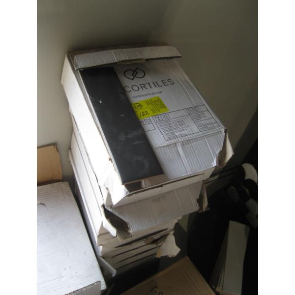 10 BOXES OF 3"X10" BLACK TILE