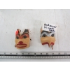 Image 1 : 2 SIGNED & CARVED MINI BC HOST NATIVE MASKS