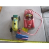 Image 1 : MARKS WIND UP TRACTOR & A VINTAGE REMOTE CONTROL TIN CAR
