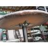 Image 2 : 36" WOOD TABLE W/METAL BASE