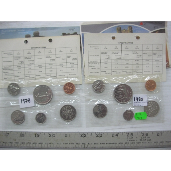 1978/1980 UNCIRCULATED COIN SETS (2)