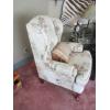 Image 5 : 3 SEAT CURVED SOFA & 2 MATCHING WINGBACK CHAIRS