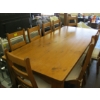 Image 2 : LG. PINE DINING TABLE W/10 CHAIRS