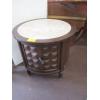 Image 1 : ROUND MARBLE INLAID END TABLE