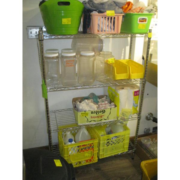 4 SHELF CHROME SHELF UNIT