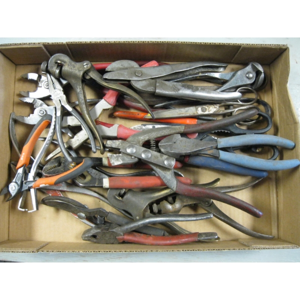 MISC. PLIERS, SNIPPERS, ASST. CUTTERS, ETC.
