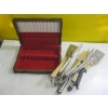 Image 1 : BAG OF ASST. BBQ UTENSILS & A CUTLERY BOX