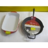 Image 1 : CAST IRON SKILLET & A DEEP DISH PAN