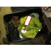 Image 1 : STORAGE BIN W/ASSORTED WORK CLOTHING - JACKETS, ETC.
