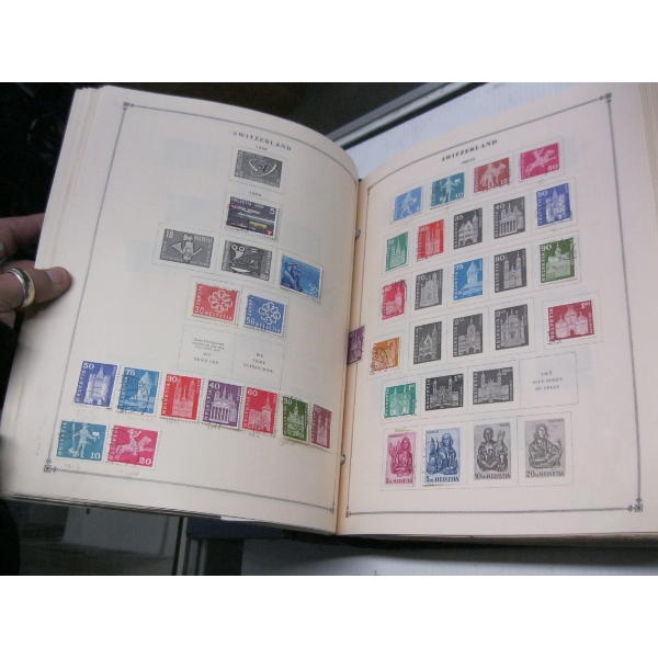 2 BINDERS OF SCOTS INTERNATIONAL STAMP ALBUMS