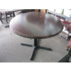 Image 1 : 42" WOOD TABLE W/METAL BASE
