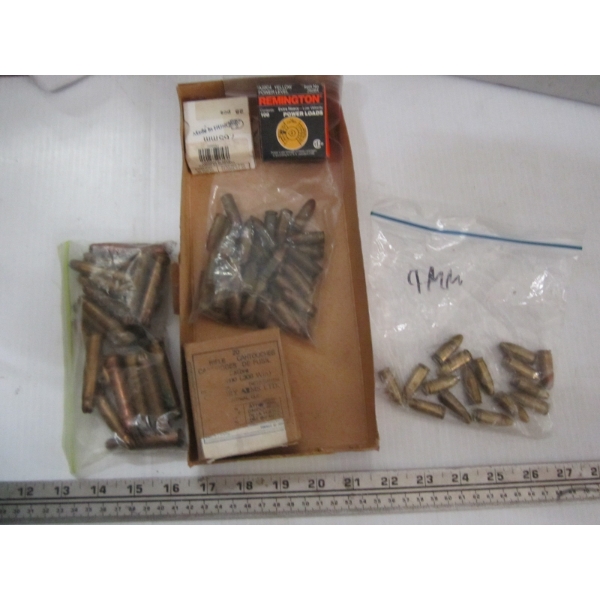 ASST. RIFLE CARTRIDGES - .308, PISTOL SHELLS, ETC.