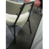 Image 3 : WHITE METAL FRAMED ROUND SEAT UPHOLSTERED CHAIR