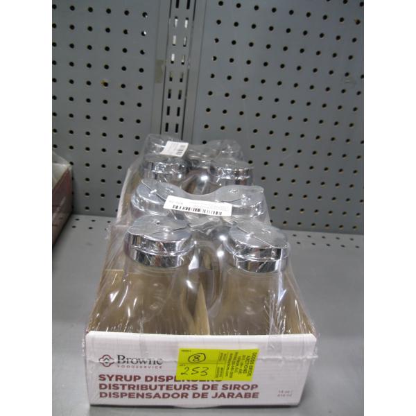 2 CONTAINERS OF 4 SYRUP DISPENSERS