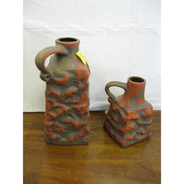 2 WEST GERMAN CARSTEN MCM VASES