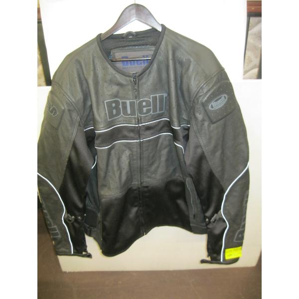 LEATHER BUELL MOTORCYCLE JACKET, SZ 2XL