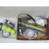 Image 2 : 2 BOXES OF MISC. DOG ACCESS., GOLF BALLS, ROPE, ETC.