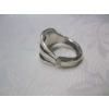 Image 4 : STERLING SILVER (.925) FORK RING, 7.5G, SZ 9 1/2