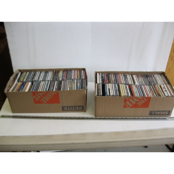 2 BOXES OF CDs