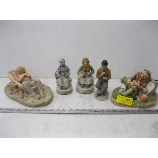 5 CERAMIC FIGURINES