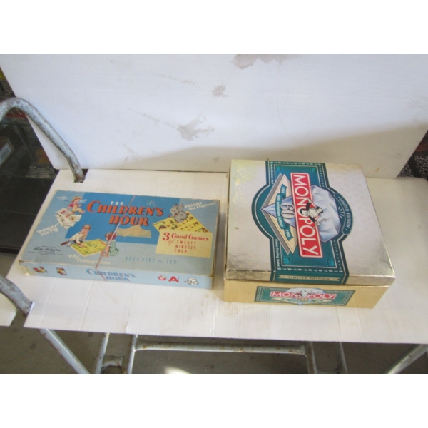 CHILDREN'S HOUR GAMES & 60TH ANNIVERSARY MONOPOLY GAME