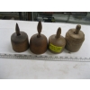 Image 1 : 4 ROUND WOODEN BUTTER STAMPS