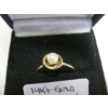Image 3 : 14KT GOLD RING W/GENUINE PEARL, SZ 4 3/4