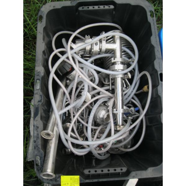 BIN OF ASST. STAINLESS STEEL FITTINGS, ETC.