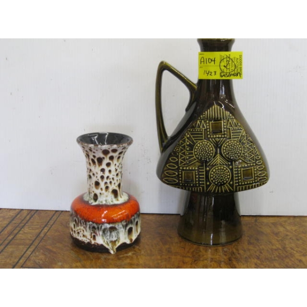2 GERMAN MCM VASES