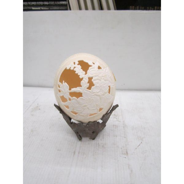 CARVED OSTRICH EGG