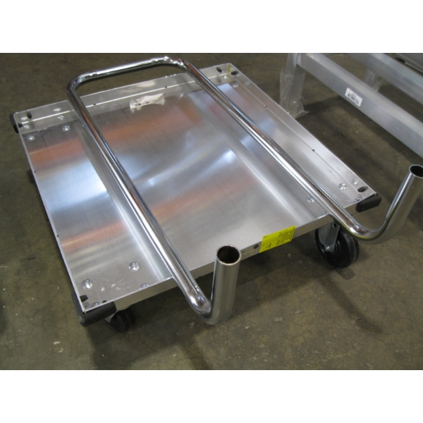 STAINLESS STEEL 4 WHEEL CART W/HANDLE