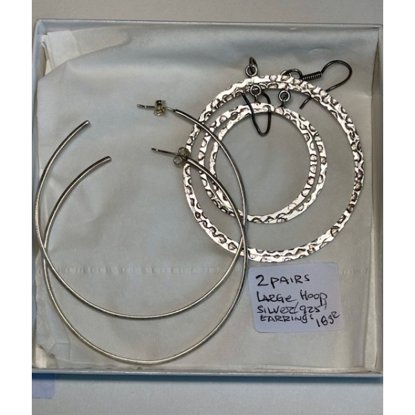 LG. HOOP .925 SILVER EARRINGS