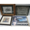 Image 3 : MISC. FRAMED PICTURES, POTTERY DISHES, GLASSWARE, ETC.