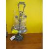 Image 2 : ANTIQUE CONDIMENT SET - 5 PIECES W/STAND & A SQUARE PICKLE JAR W/STAND