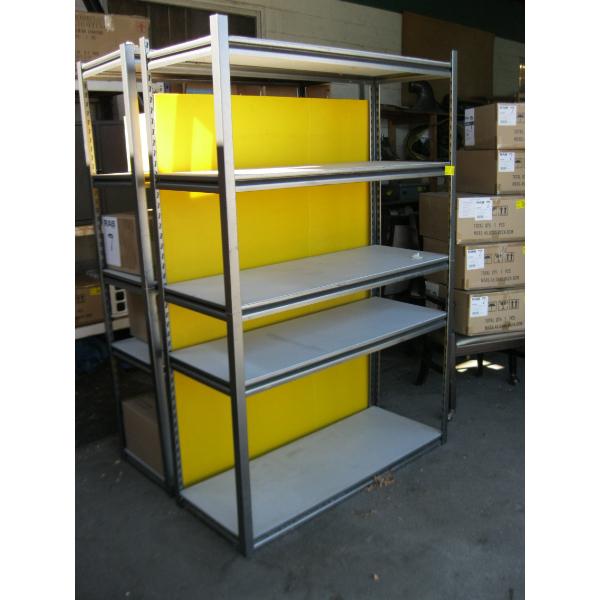 METAL & WOOD SHELF UNIT