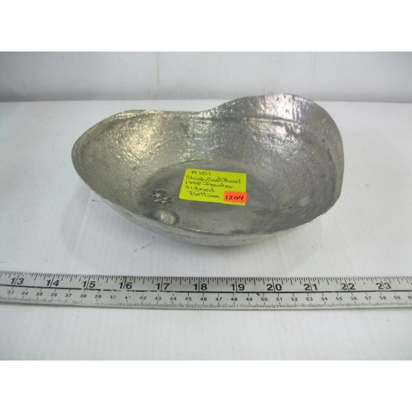 SLUSH CAST BOWL - 1998 PEWTER, SIGNED