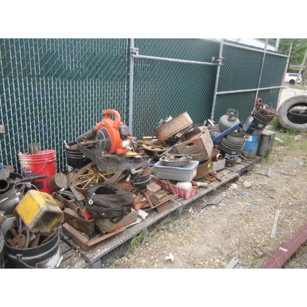 3 PALLETS OF MISC. SCRAP STEEL, ETC.
