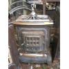 Image 3 : ENAMEL WOOD HEATER & A CAST & CHROME WOOD HEATER