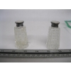 Image 2 : SALT & PEPPER SHAKERS W/STERLING LIDS