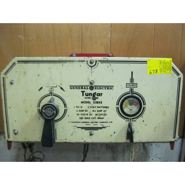 GENERAL ELECTRIC BATTERY CHARGER FOR 6V BATTERIES