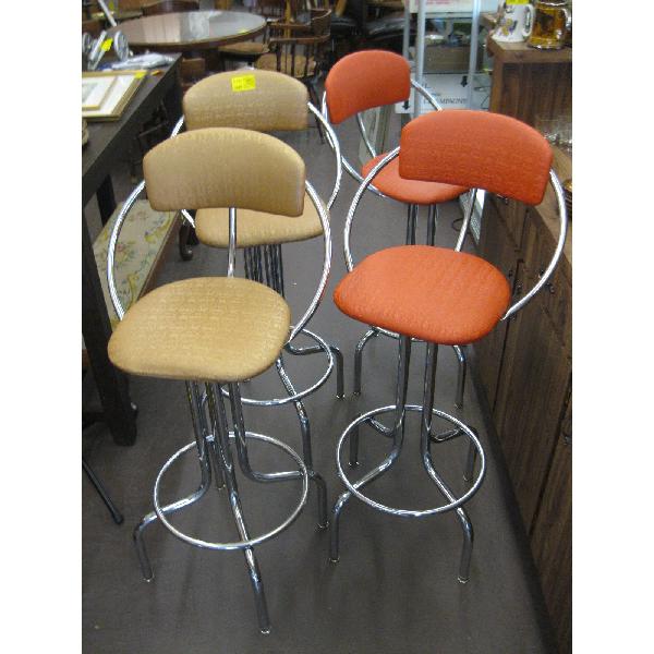 SET OF 4 VINTAGE BAR STOOLS