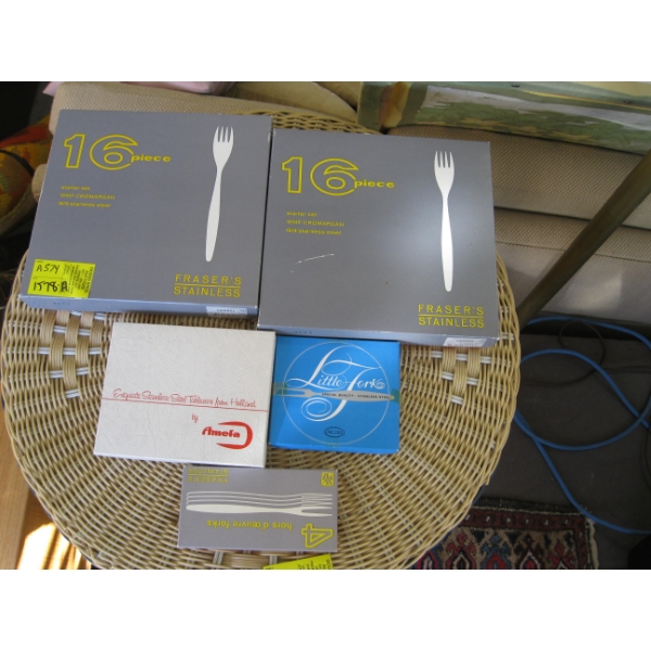 FRASER'S STAINLESS CUTLERY W/ASST. OTHER MCM ITEMS
