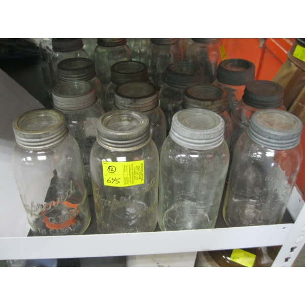 12 LG. GEM CANNING JARS