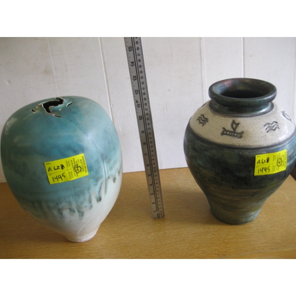 2 POTTERY VASES