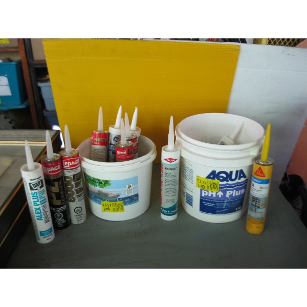 2 PAILS OF CAULKING & CONSTRUCTION ADHESIVE