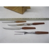Image 3 : KNIFE BLOCK W/VINTAGE KNIVES