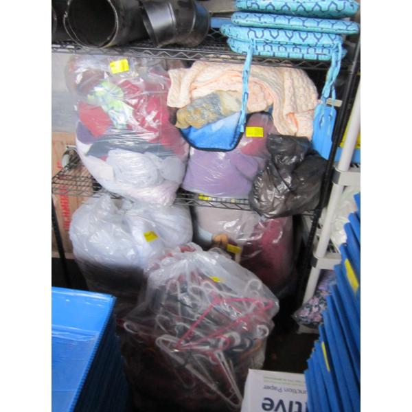 ASST. BEDDING, HANGERS, ETC.