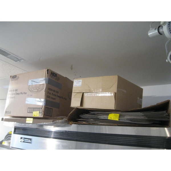 ASST. PIE PANS, CAKE BOXES, ETC.